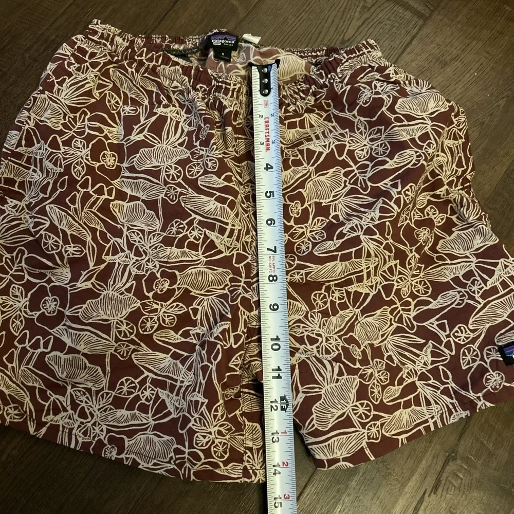 PATAGONIA PRINTED Red Mushroom‎ Forest BOARD SHORT MEN'S Small